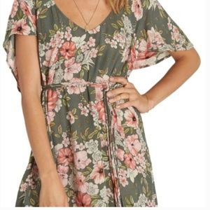 Fine Floral Flutter Print Dress- Small